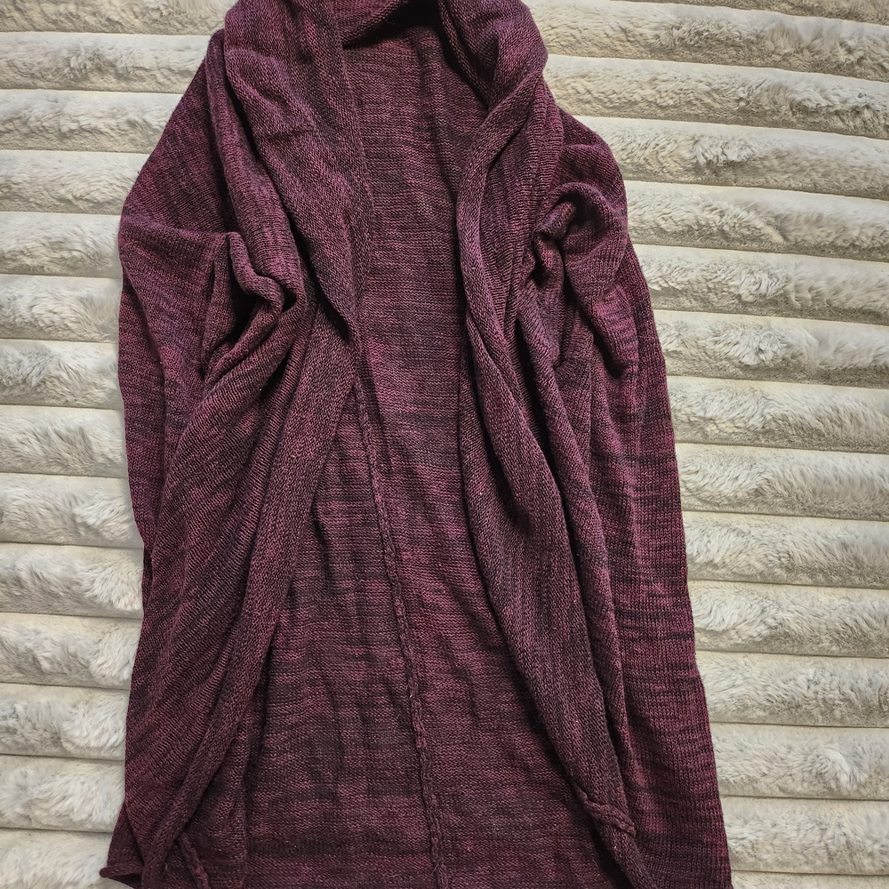 Forever 21 Maroon Draped Cardigan